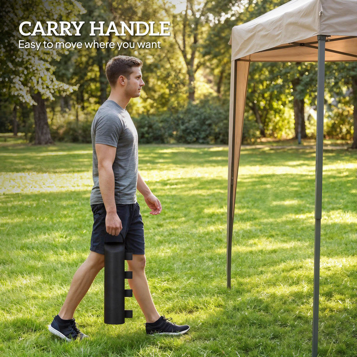 Outsunny 8 Pack Gazebo Sand Weights Bags, 40 kg 600D Heavy Duty Sand Bags Sandbags for Canopy Tent Legs, Without Sand, Black
