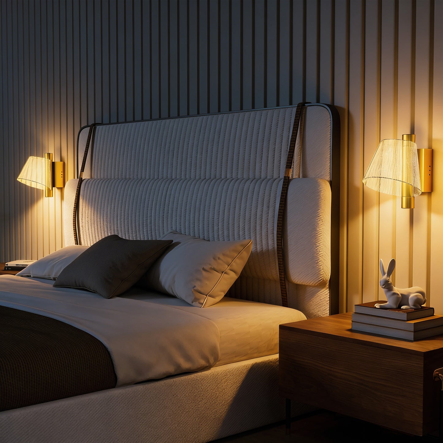 HOMCOM Led Wall Lamp 2 Pack, 5W Modern Indoor Starry Wall Light, Colour Temperature Adjustable 3000K/4000K/6500K, for Bedroom, Living Room, Hallway, Stairs, Gold Tone