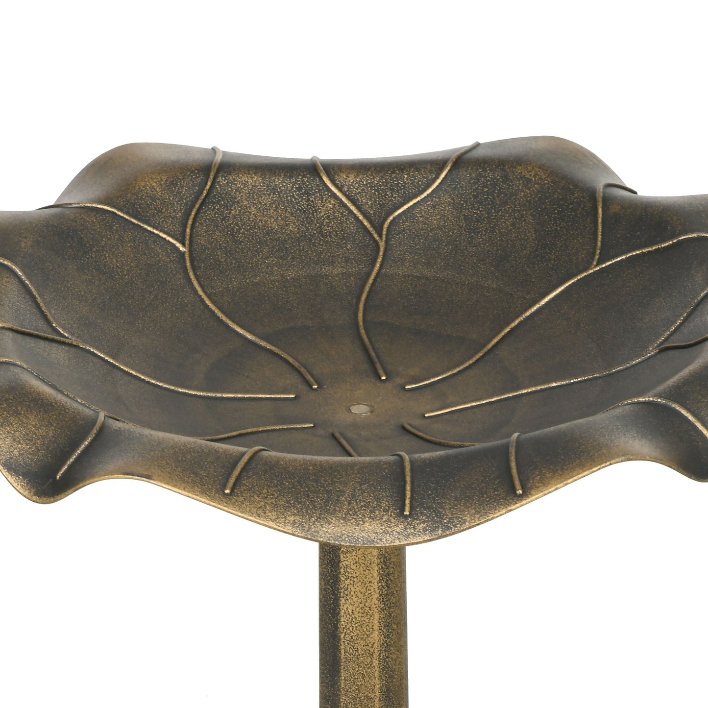 Outsunny 71cm Bird Bath for Garden, Standing Pedestal Birdbath with Lotus Leaf Basin, Vintage Decorative Bird Bath Bowl for Outdoor, Bronze Tone