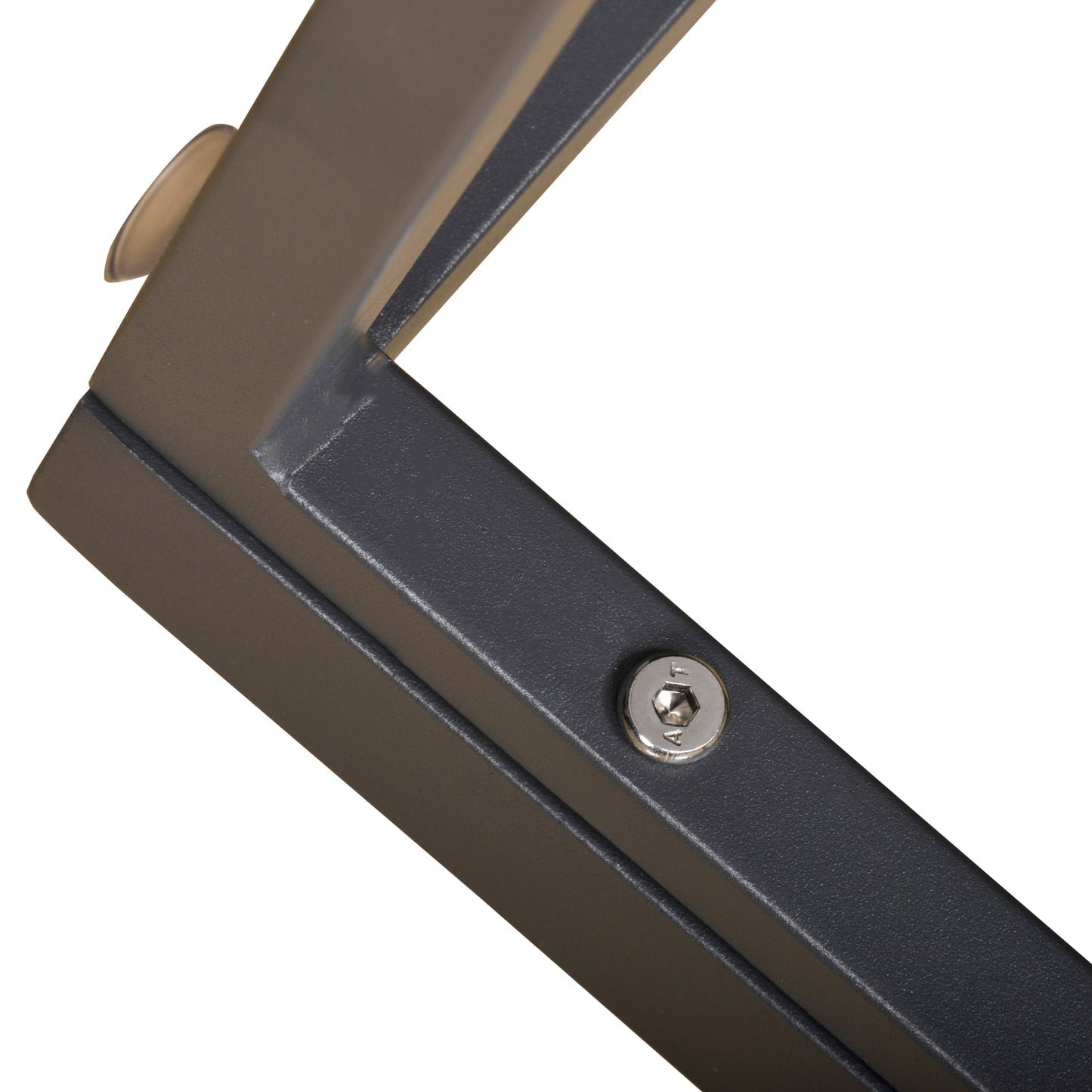 Outsunny patio furniture frame close-up showing a metal joint and fastening screw
