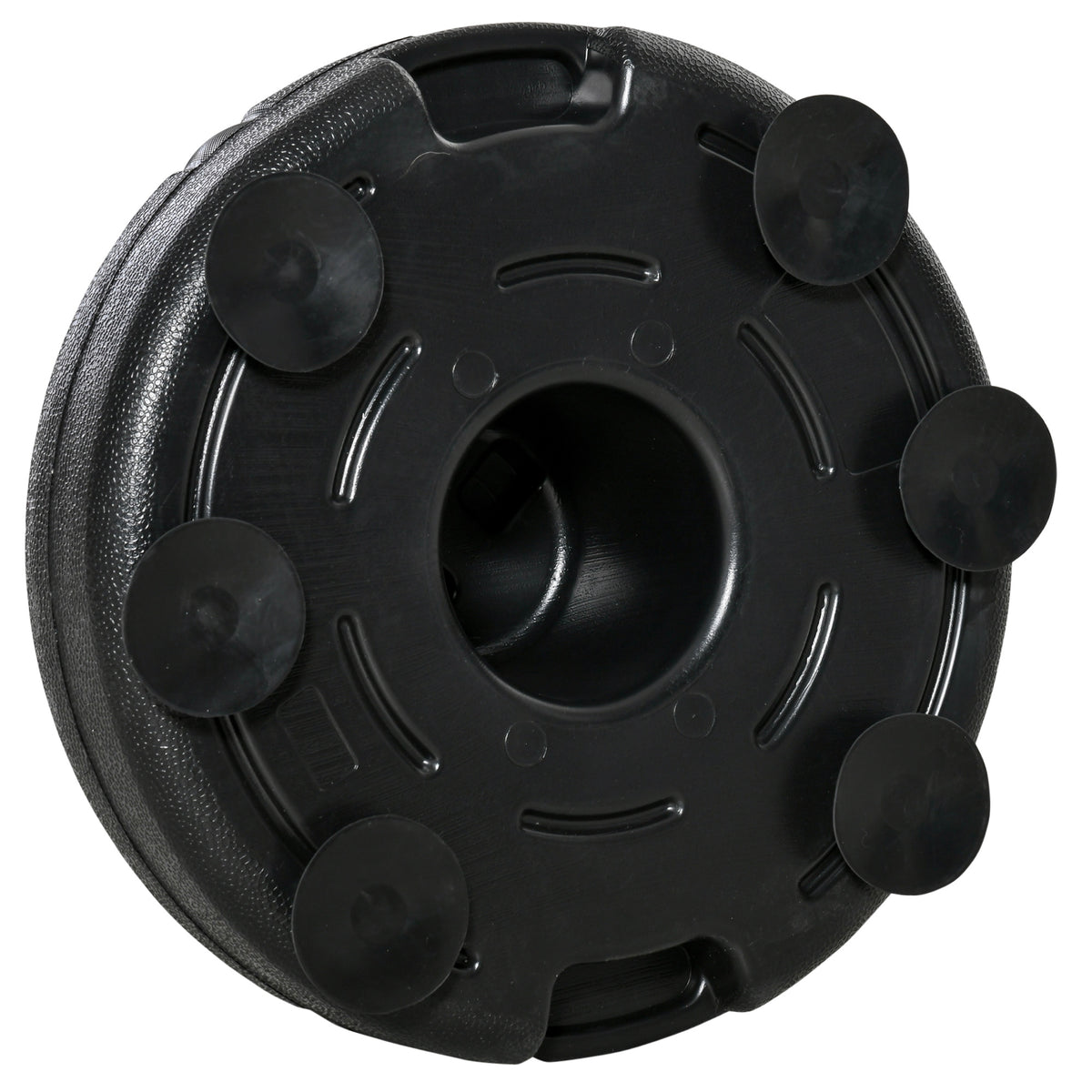 HOMCOM punching bag base underside with six round suction cups