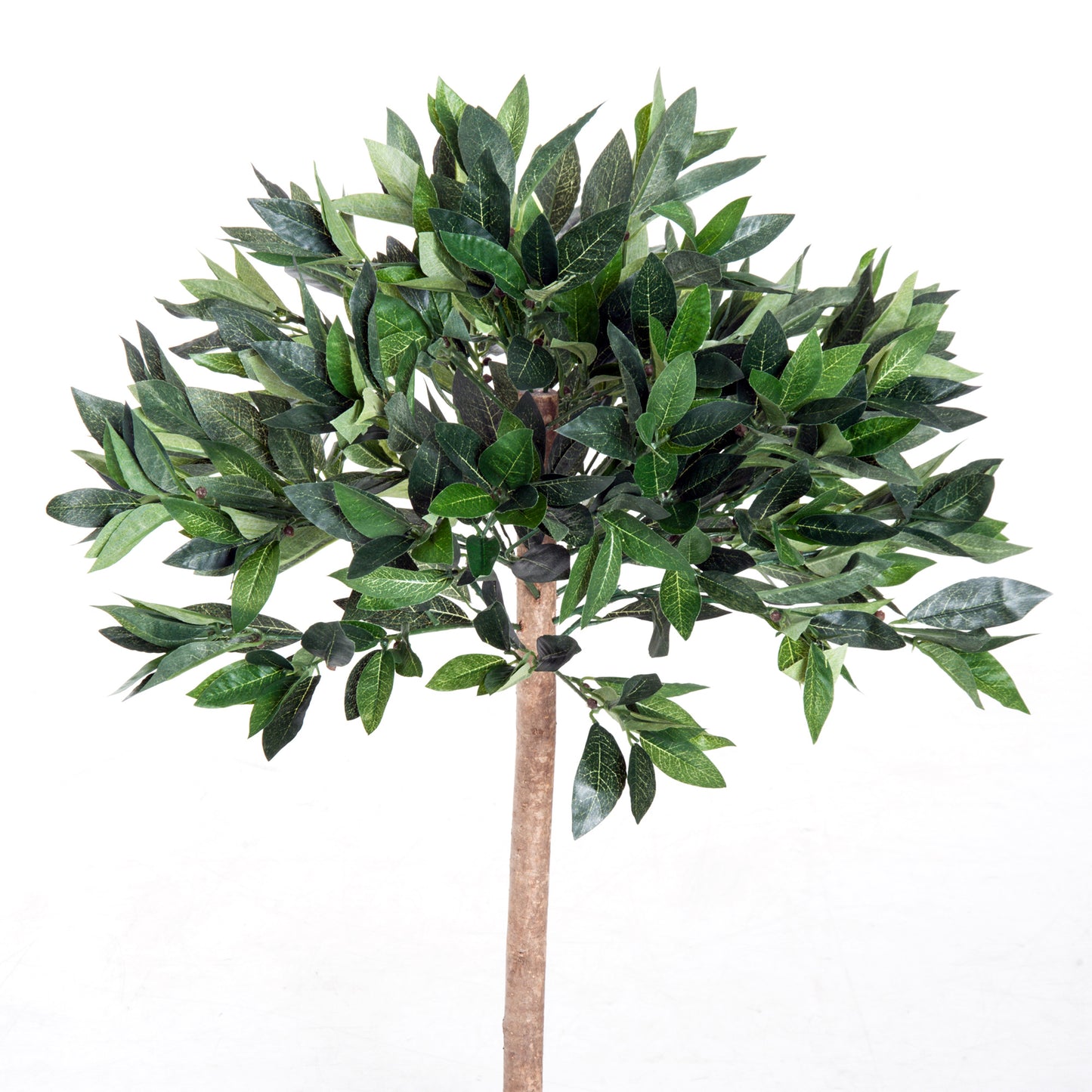 Outsunny 3ft Artificial Laurel Tree Indoor Plant Greenery for Home Office Potted in An Orange Pot Set of 2