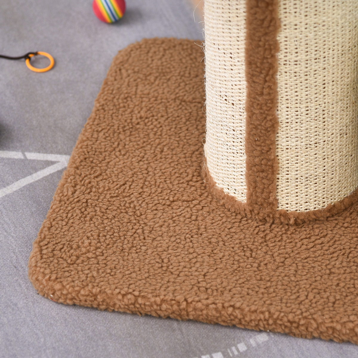 PawHut 91cm Cat Tree, Cat Tower with Scratching Post, Bed, Perch, Removable Cushion for Indoor Kittens, Brown