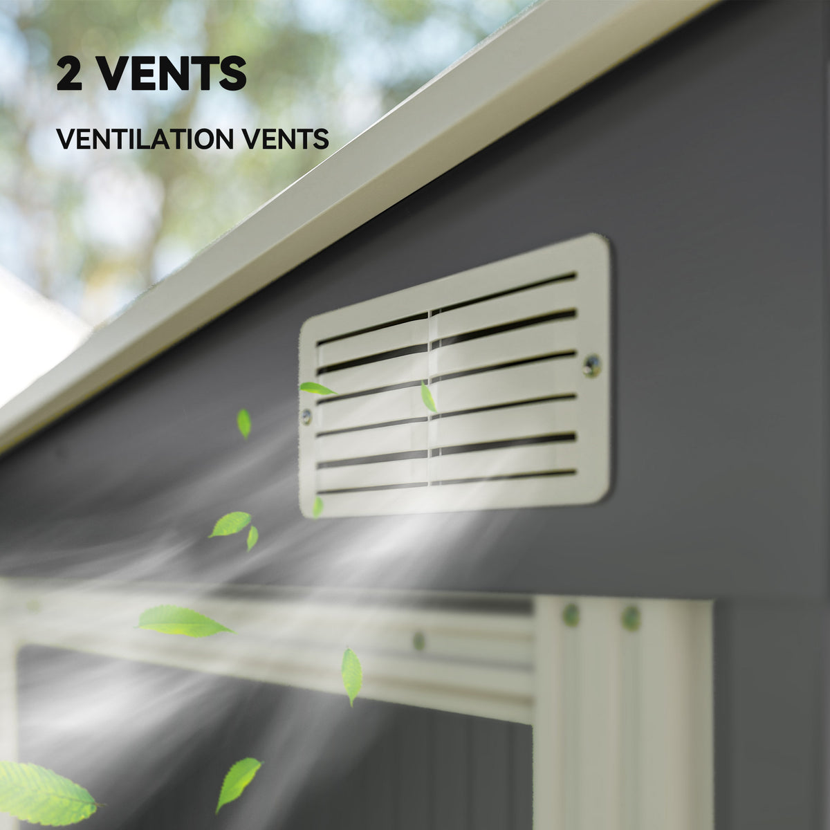 Outsunny shed ventilation vent close-up