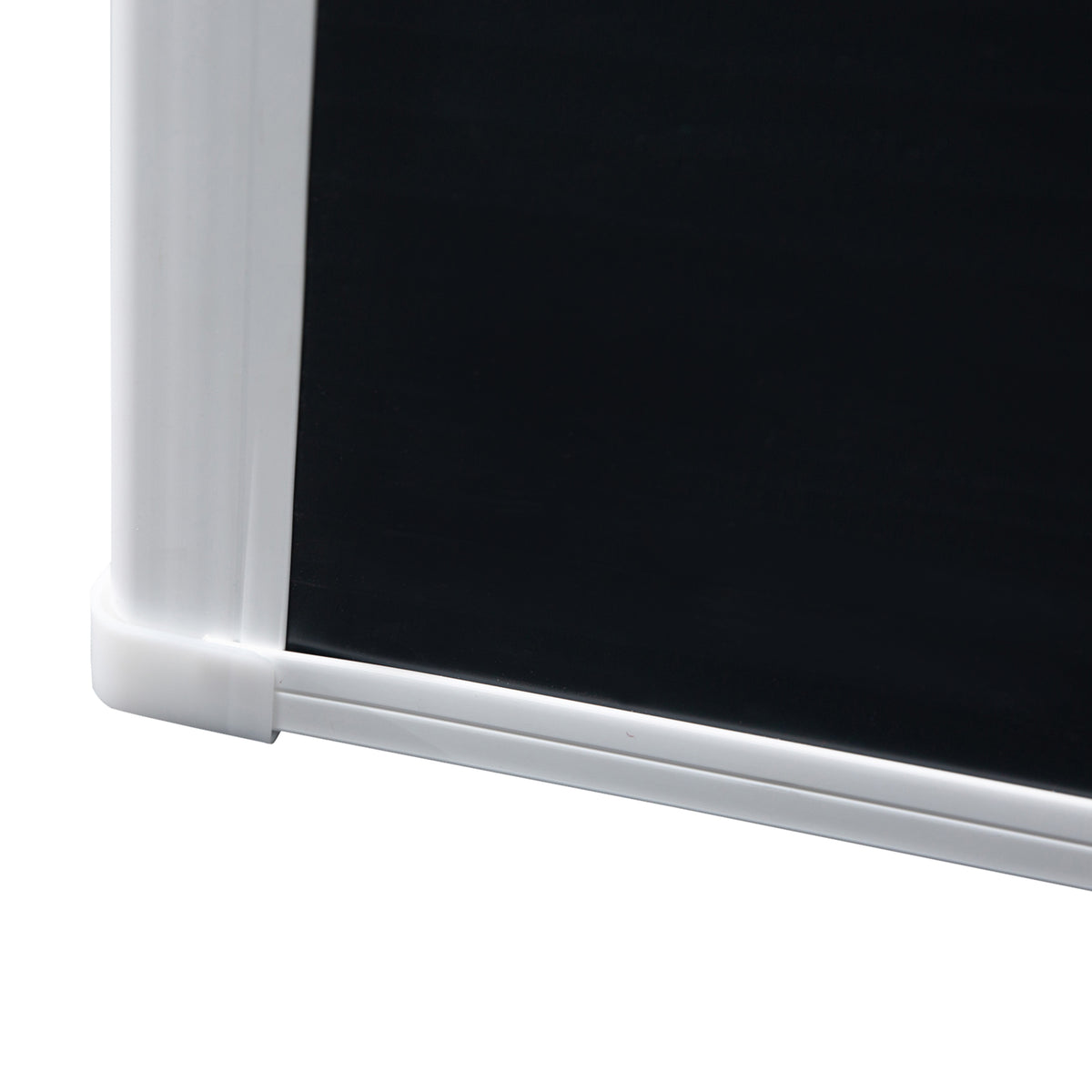 Outsunny raised garden bed corner close-up showing the white frame and black panel connection