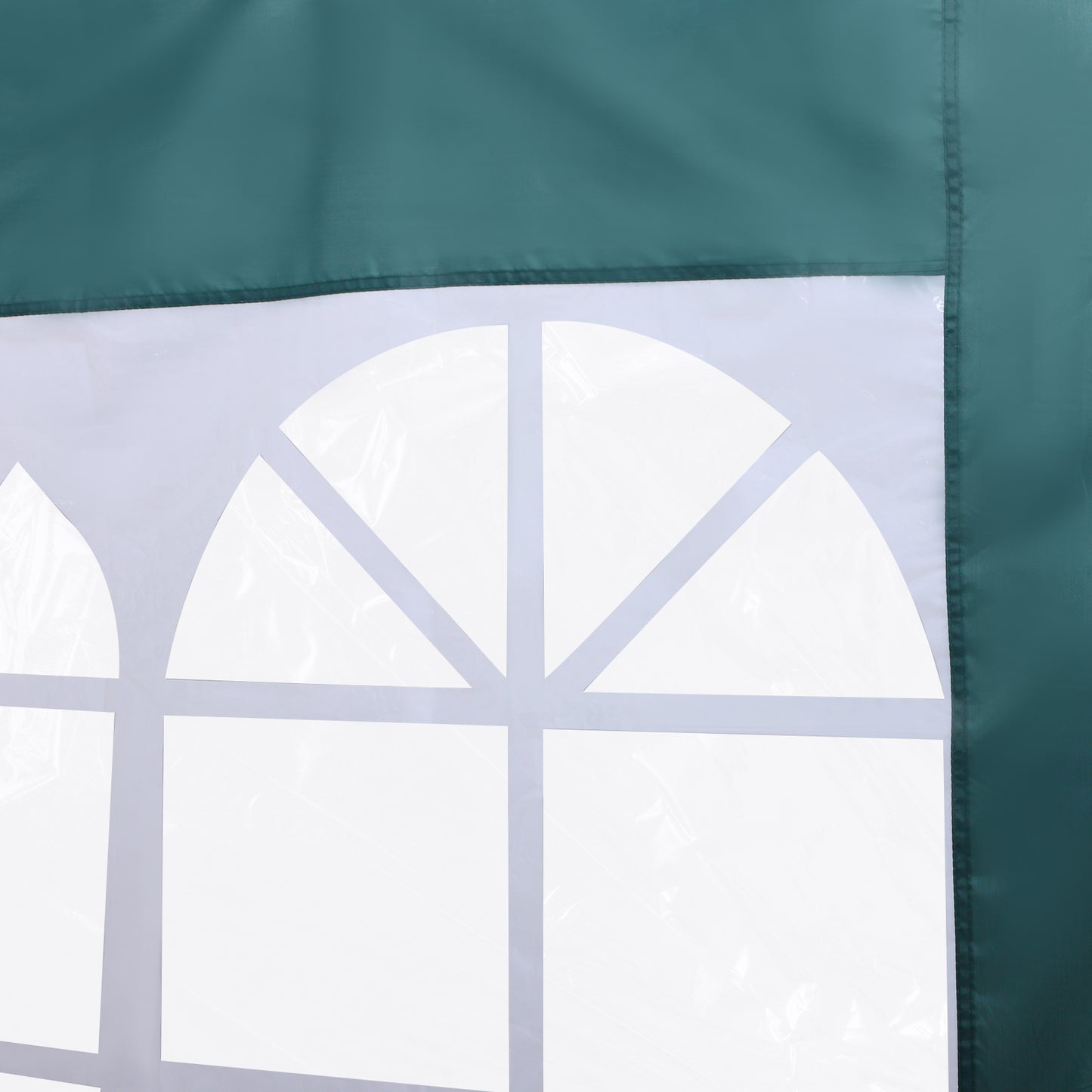 Outsunny 2.95 Meters Gazebo Replaceable Exchangeable Side Panel Wall Panels Walls With Window, Dark Green