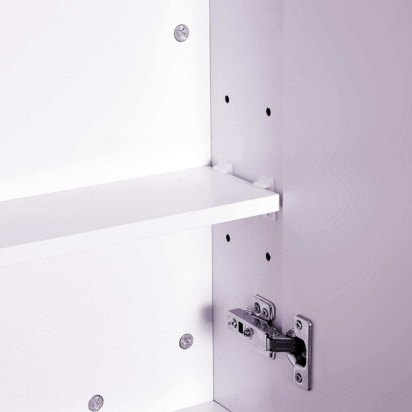 HOMCOM Bathroom Mirror Cabinet, 3-Tier Wall Mount Bathroom Storage Cabinet with Soft-Close Hinges and Adjustable Shelf, Double Door Cupboard, 70 x 15 x 60 cm, White