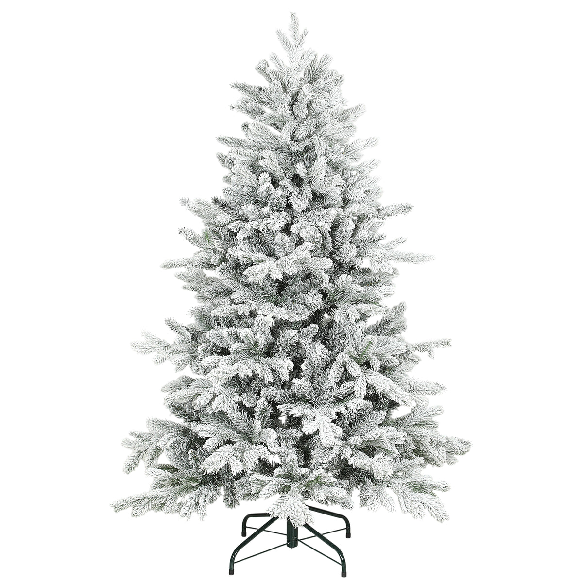 Photo of HOMCOM 5ft Snow Flocked Artificial Christmas Tree in Tree colour on a white background