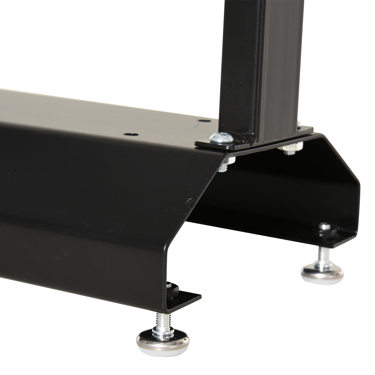DURHAND wheel balancing stand base with adjustable feet and bolted upright