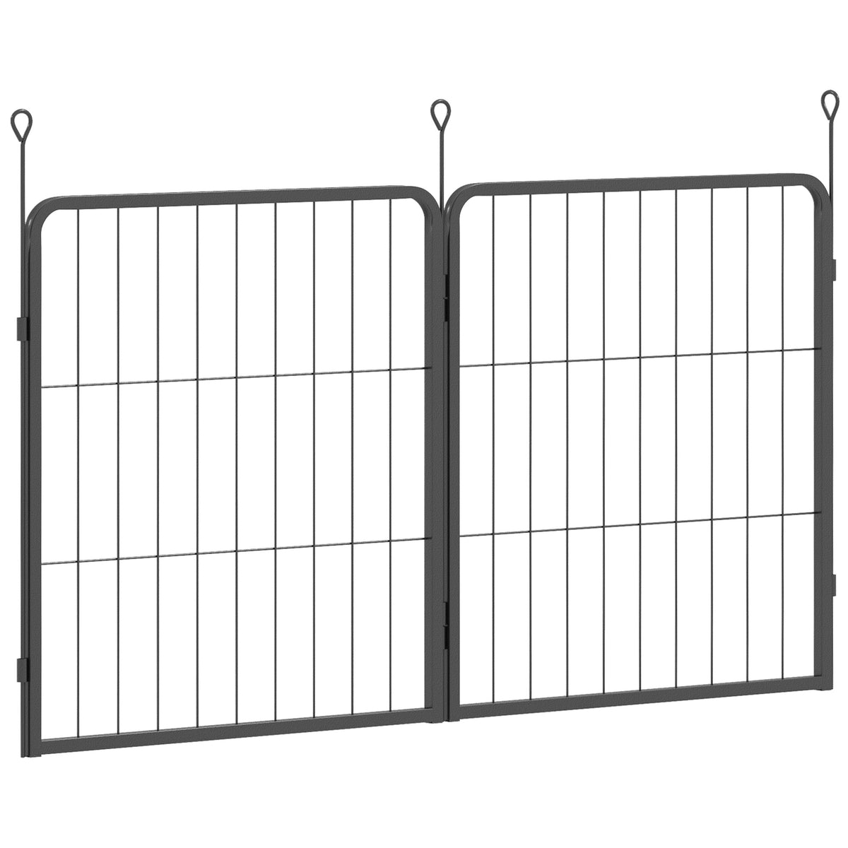 Photo of PawHut Two-Piece Dog Pen Expansion Pack for Small Dogs, 60cm Tall Animal Pen with Three Connecting Stakes in Stakes colour on a white background