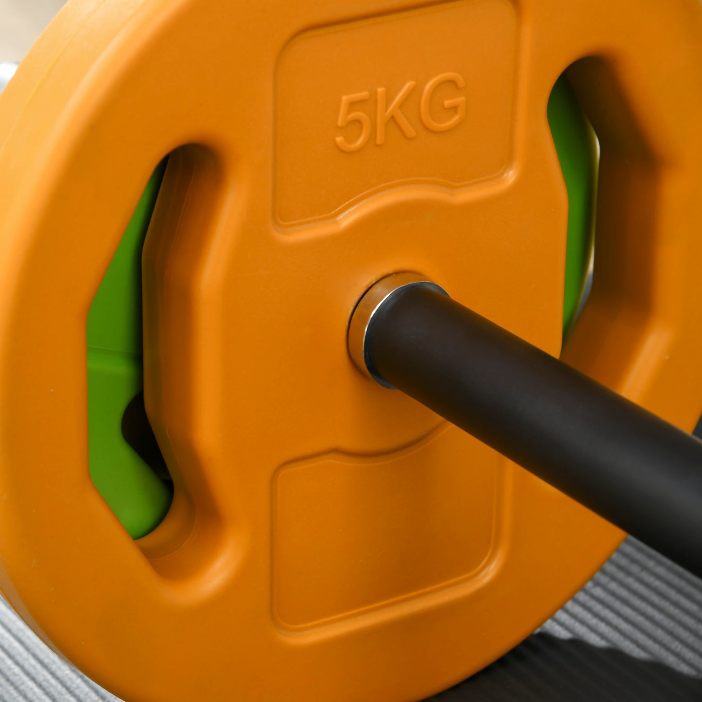 HOMCOM 20kg Adjustable Barbell Weights Set with Barbell Jack, Adjustable Weights Set with Non-slip Handle and Fixing Clip, for Home Gym Strength Training