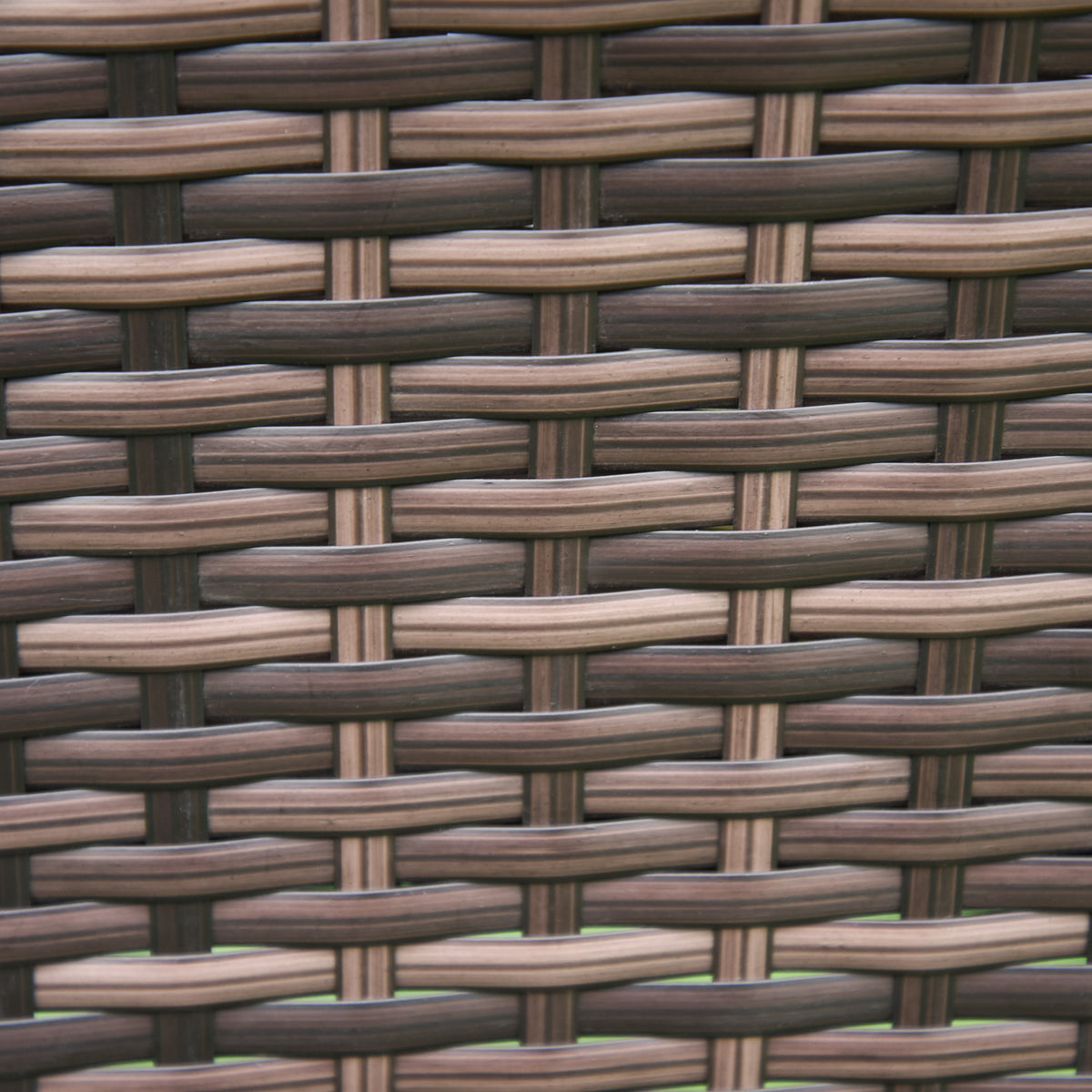 Close-up of the brown woven resin rattan texture