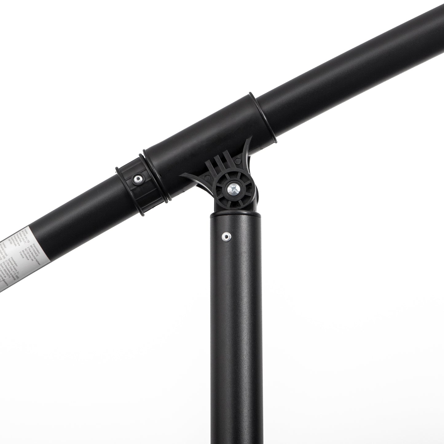 Outsunny umbrella's black metal arm joint and adjustable tilt hinge