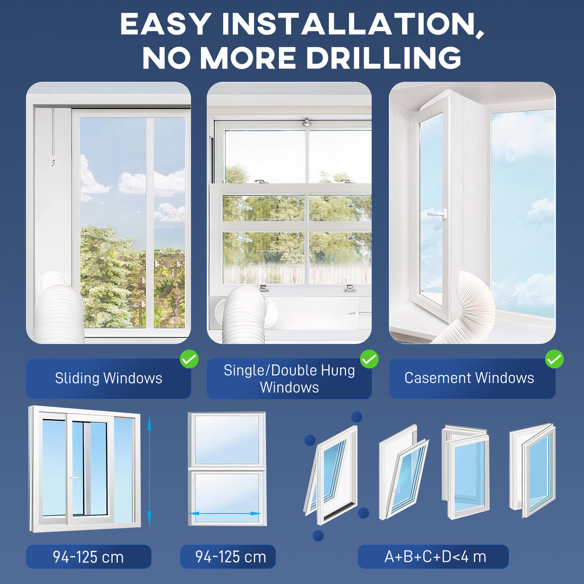 HOMCOM Portable Air Conditioner 5000 BTU, 4-in-1 AC Unit with Cool, Dehumidifier, Fan, Sleep Mode, WiFi Voice Remote Control
