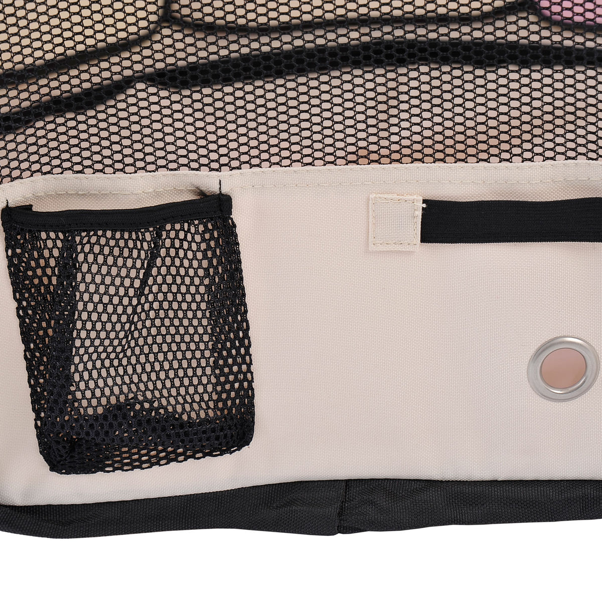 PawHut 600D Oxford Soft Fabric Kennel, Portable Lightweight Cat Dog Playpen, Foldable Pet Puppy Rabbit Guinea Pig Pen Run Dia 90 x 41H cm Indoor & Outdoor Pink