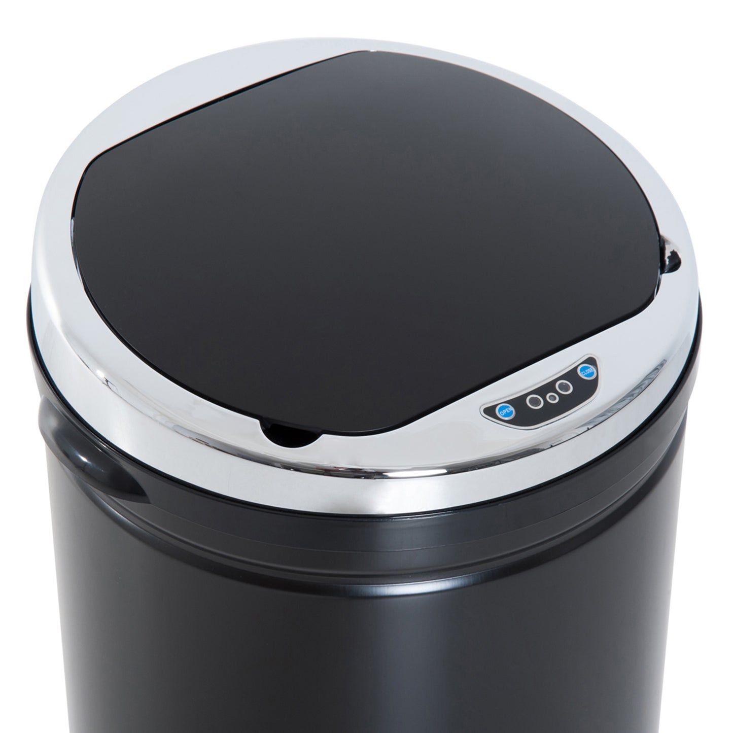 HOMCOM 42L Sensor Bin with Quiet Soft-Close Lid, Automatic Touchless Motion Sensor Rubbish Bin with Fingerprint Resistant, Stainless Steel for Hygienic Kitchen, Home Office Use, Black