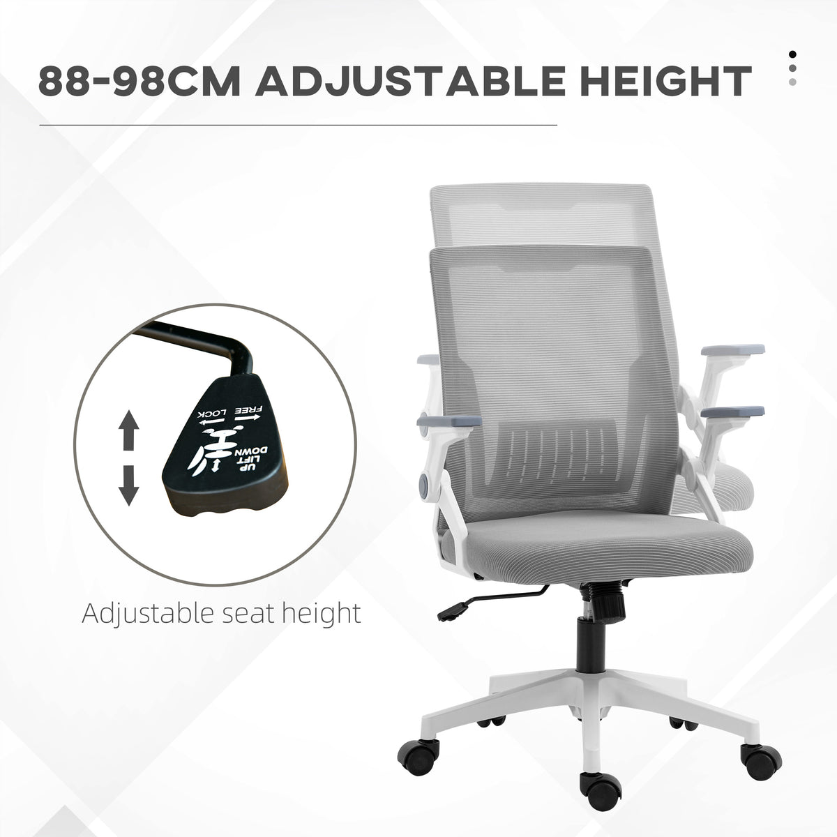 Vinsetto mesh office chair with adjustable seat height