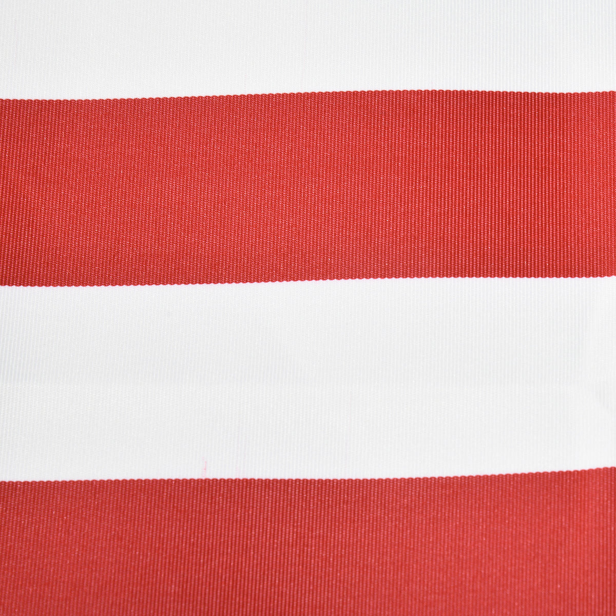 Red and white striped polyester canopy fabric
