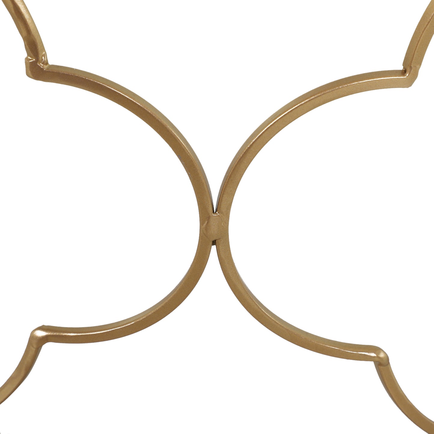 HOMCOM Nesting Tables Set of 2, Modern Stacking Side End Table with Tempered Glass Top, Metal Frame for Living Room Bedroom Office, Gold Tone