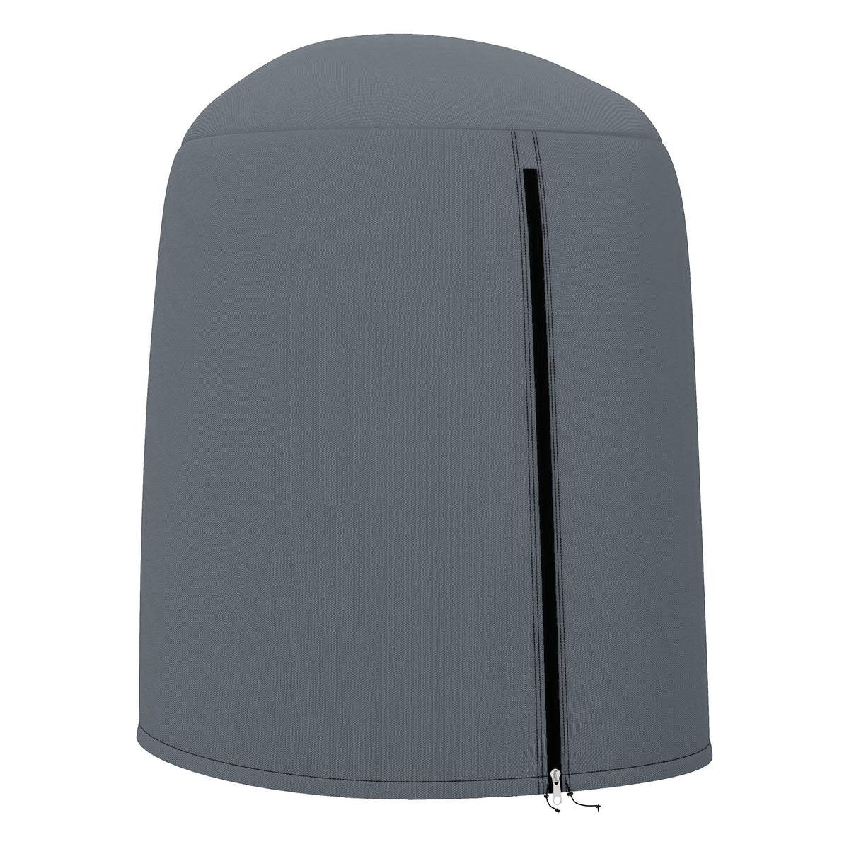 Outsunny grey hanging egg chair cover with a full-length front zipper and drawstring.