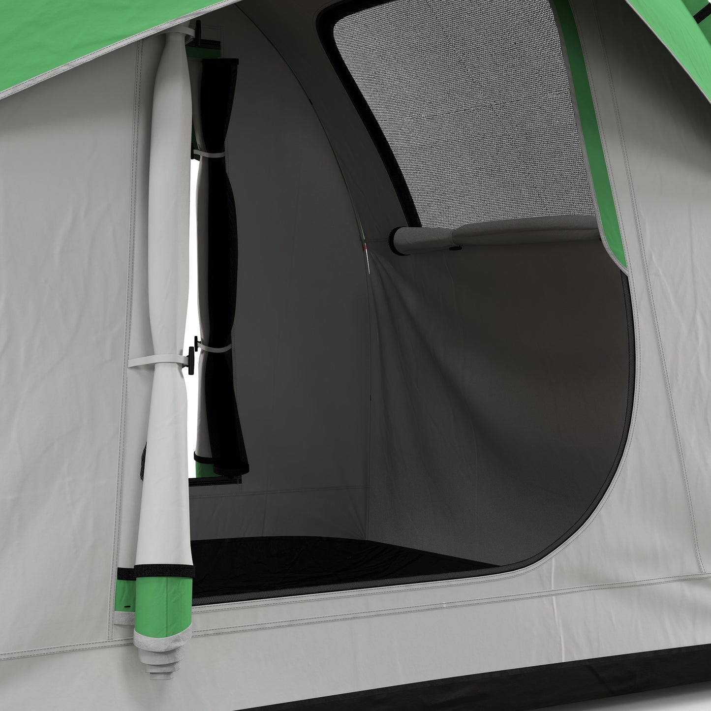 Outsunny SUV Car Tent for Camping, Waterproof PU2000mm, 5 Man Tailgate Tent, 2.4 x 2.1 m, Grey and Green