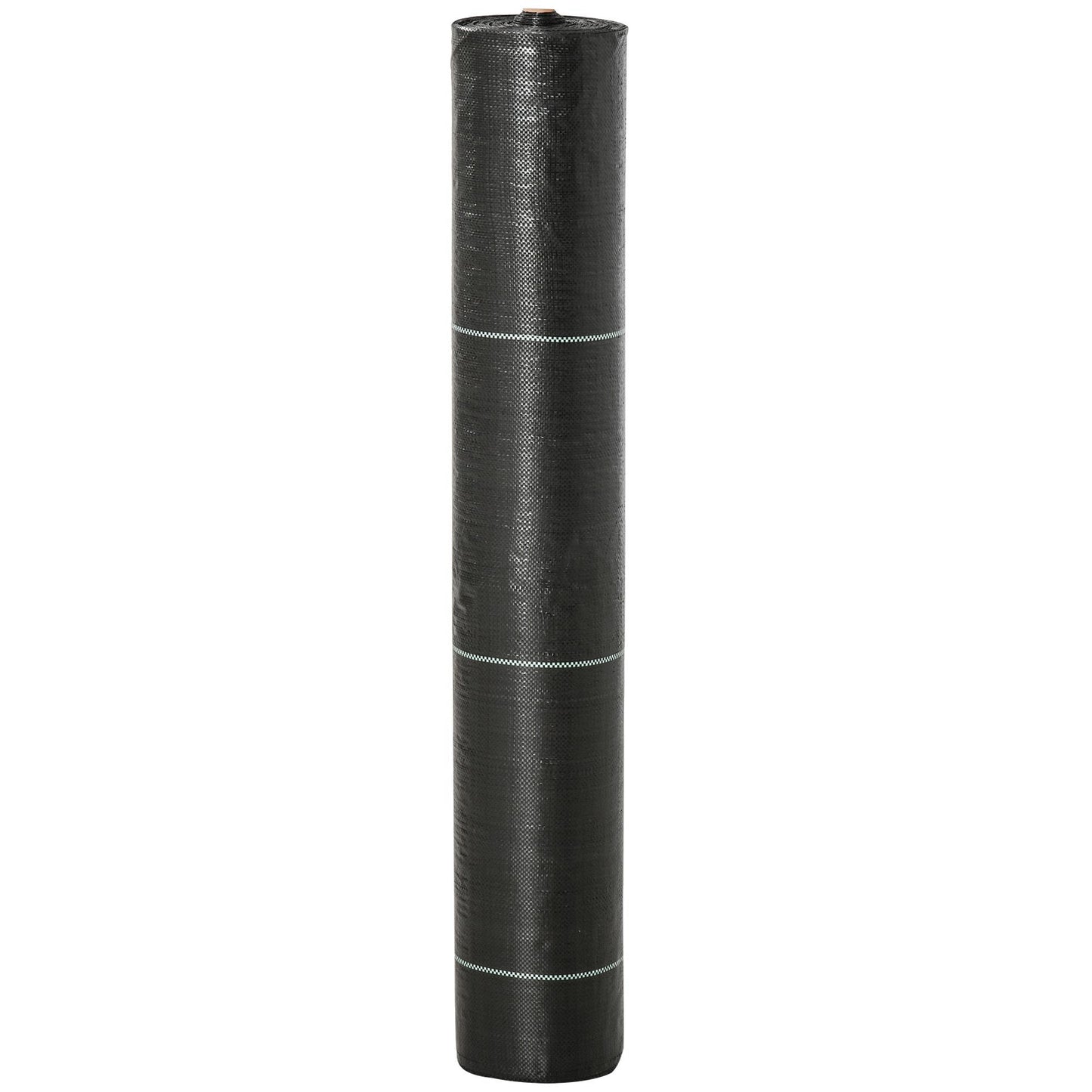 Outsunny 2m x 50m Weed Control Membrane, Heavy Duty Weed Control Barrier Fabric, 100gsm Ground Cover for Patios, Garden