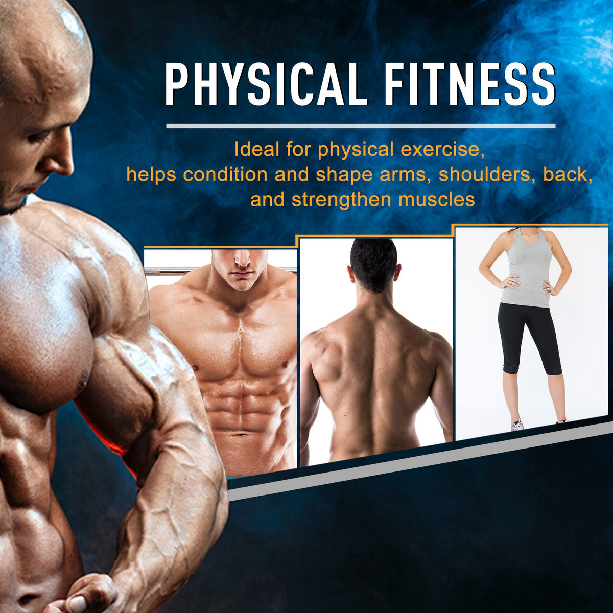 HOMCOM adjustable dumbbell and barbell set shown alongside fitness models