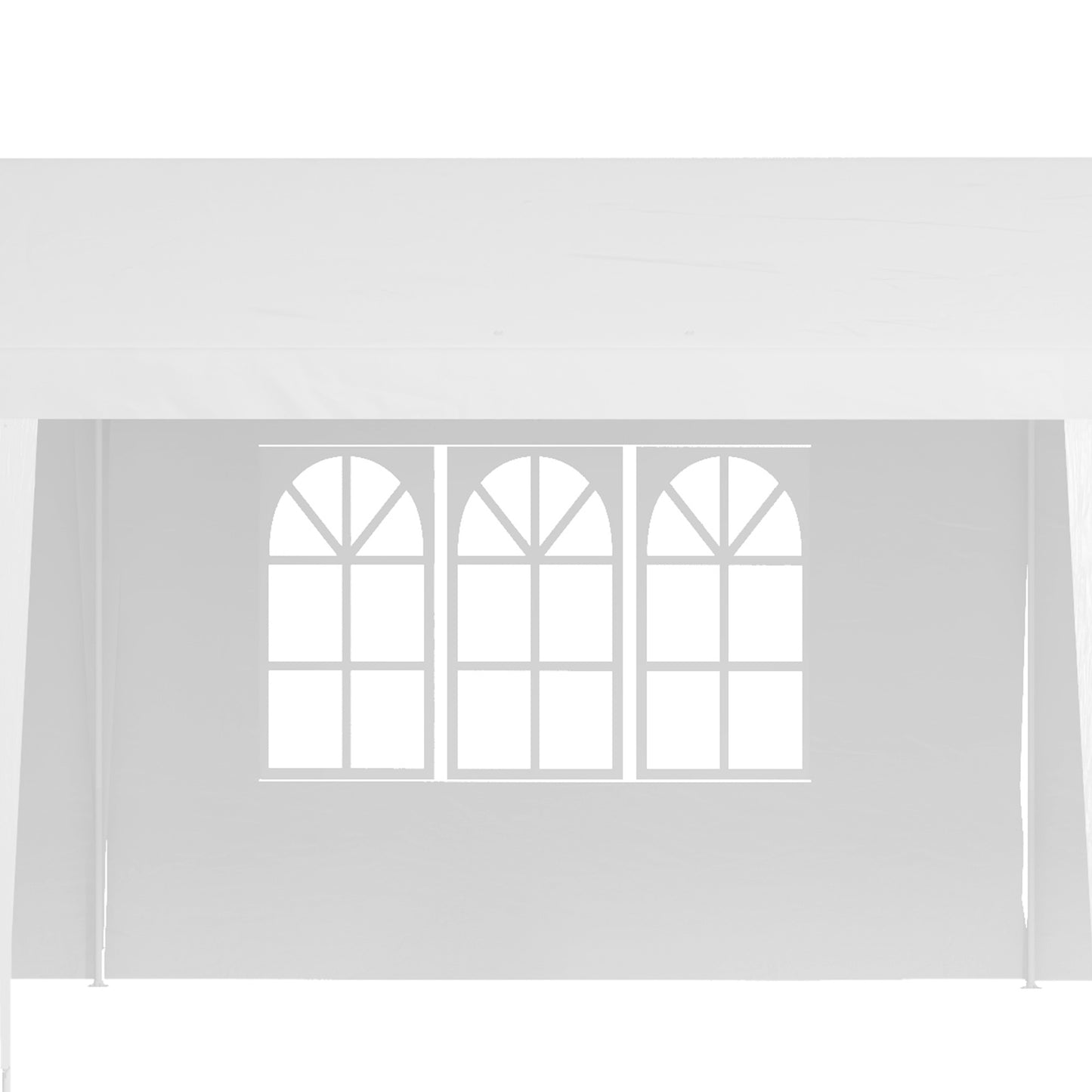 Outsunny 9 x 3 m Party Tent Gazebo Marquee Outdoor Patio Canopy Shelter with Windows and Side Panels Black