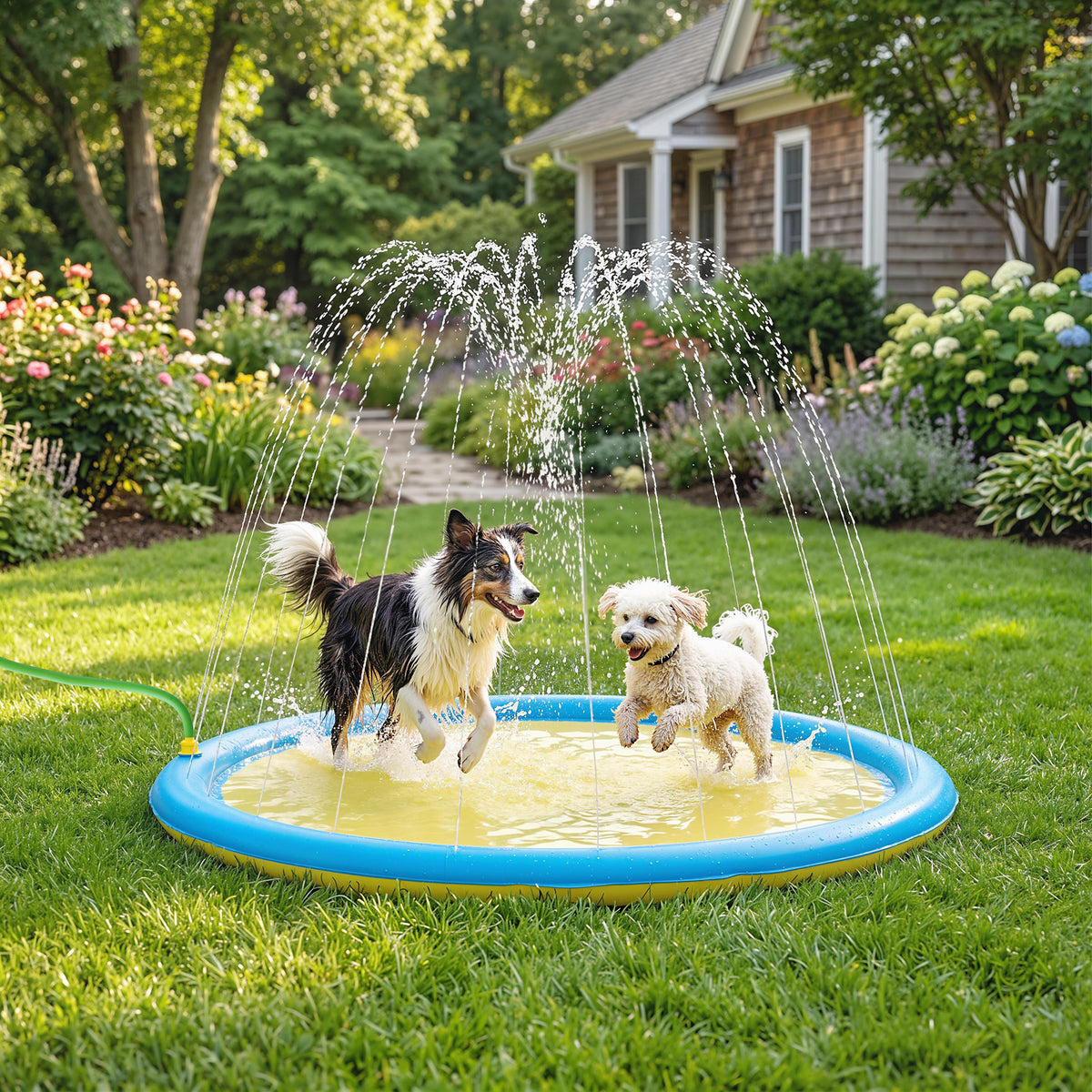 PawHut Dog Splash Pad for Garden, Patio, Summer Fun, 170 cm
