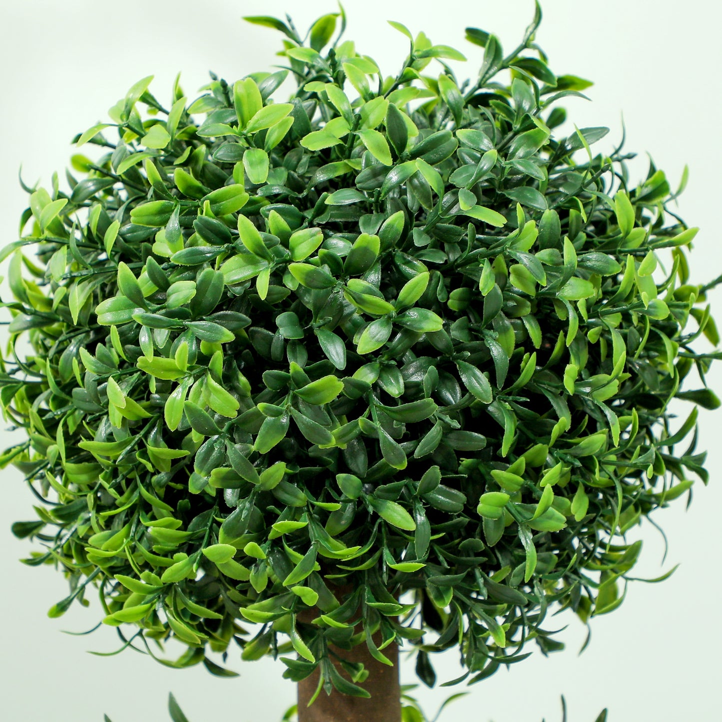 HOMCOM Set of 2 Decorative Artificial Trees, Topiary Ball-shaped Boxwood Trees in Pot, Fake Plants for Home Indoor outdoor Decor, 100cm, 3 Tree Balls