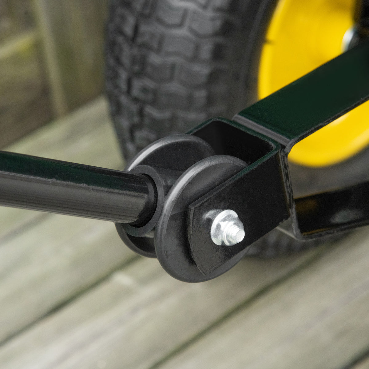 Outsunny 125 Litre Large Garden Cart, Heavy Duty 4 Wheel Trolley Dump Wheelbarrow Tipping Truck Trailer - Green