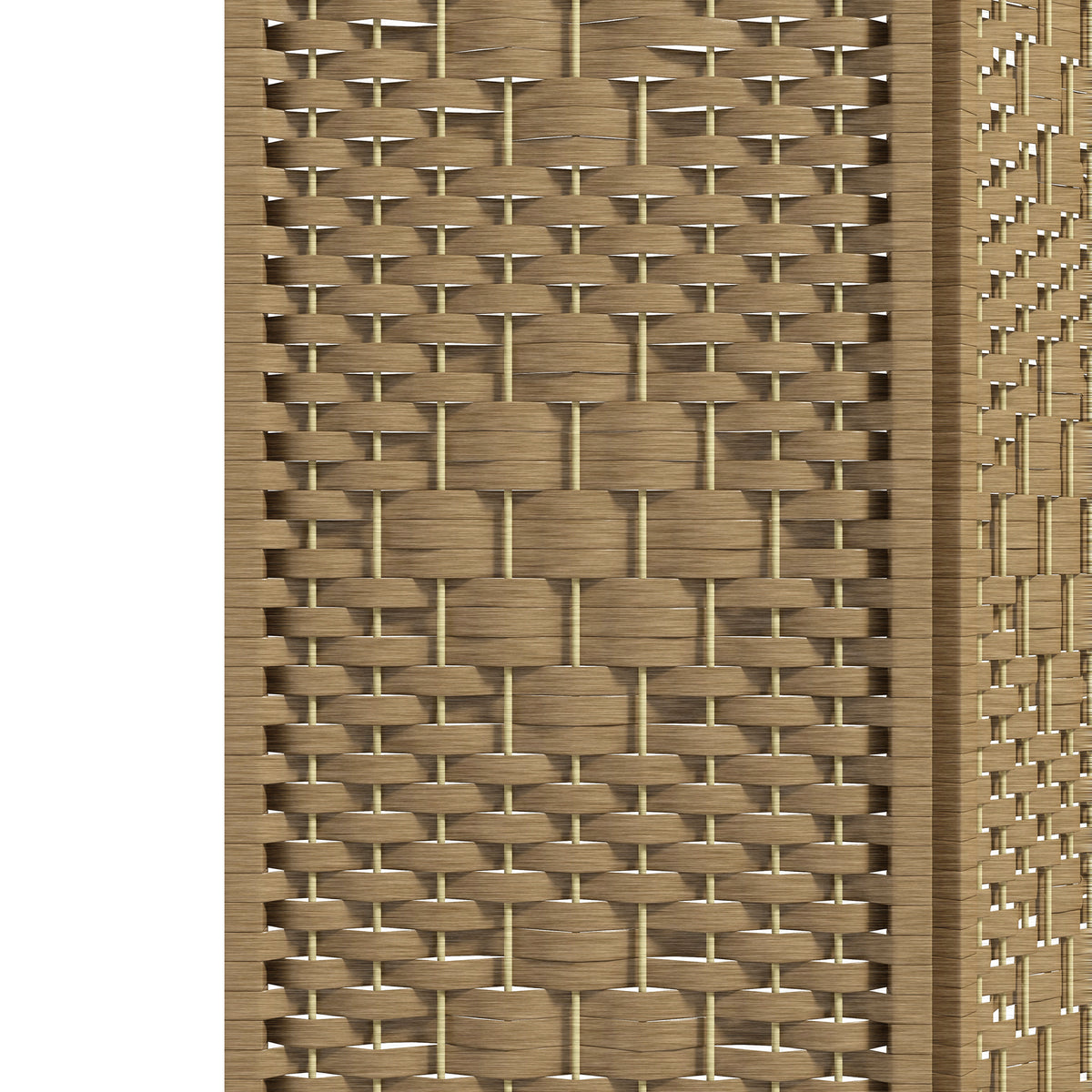 HOMCOM 4 Panel Folding Room Divider, Privacy Screen, Paravent Partition Separator for Living Room, Bedroom, Natural