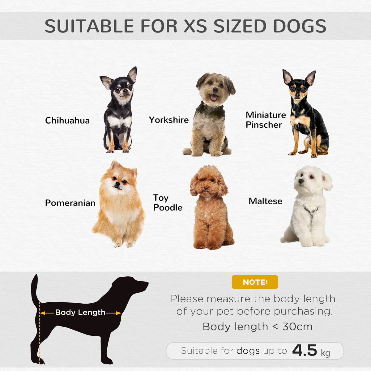 PawHut pet sofa sized for extra-small dogs up to 4.5 kg