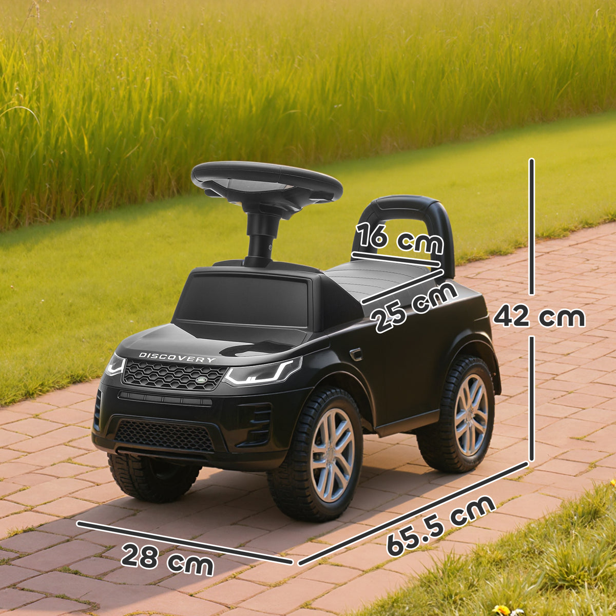 AIYAPLAY Land Rover Licensed Toddler Ride on Car with Horn, Engine Sounds, Under-Seat Storage, for 18-36 Months, Black