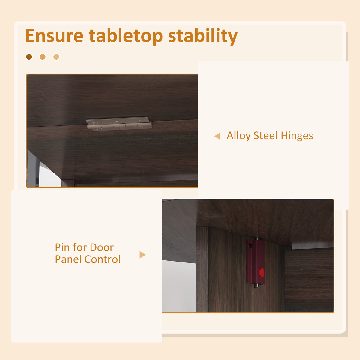 HOMCOM Folding Dining Table, Drop Leaf Table for Small Spaces, Oval Tabletop for Dining Room, Chocolate Wood Effect