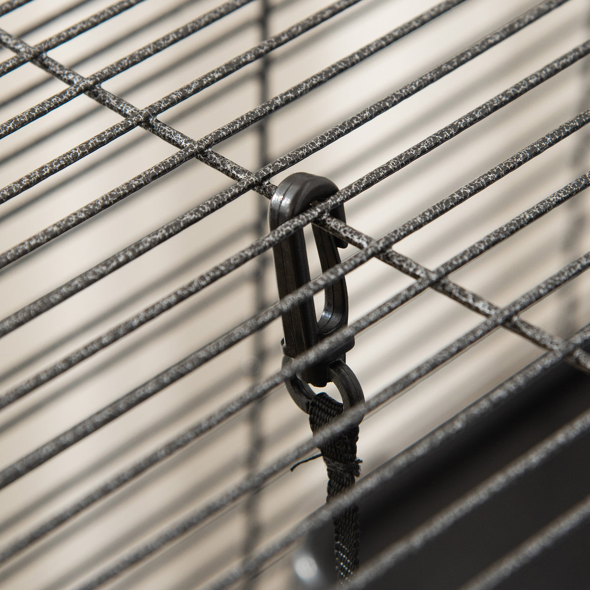 PawHut cage hammock attachment hook clipped onto the metal wire bars