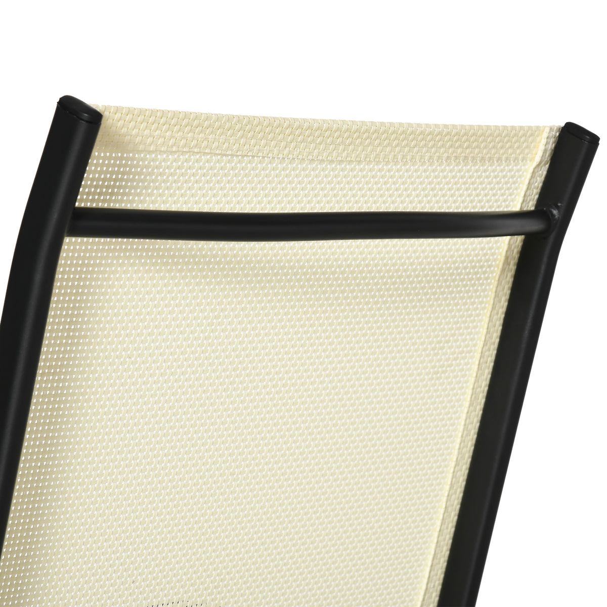 Outsunny Set of Four Folding Garden Chairs - Beige