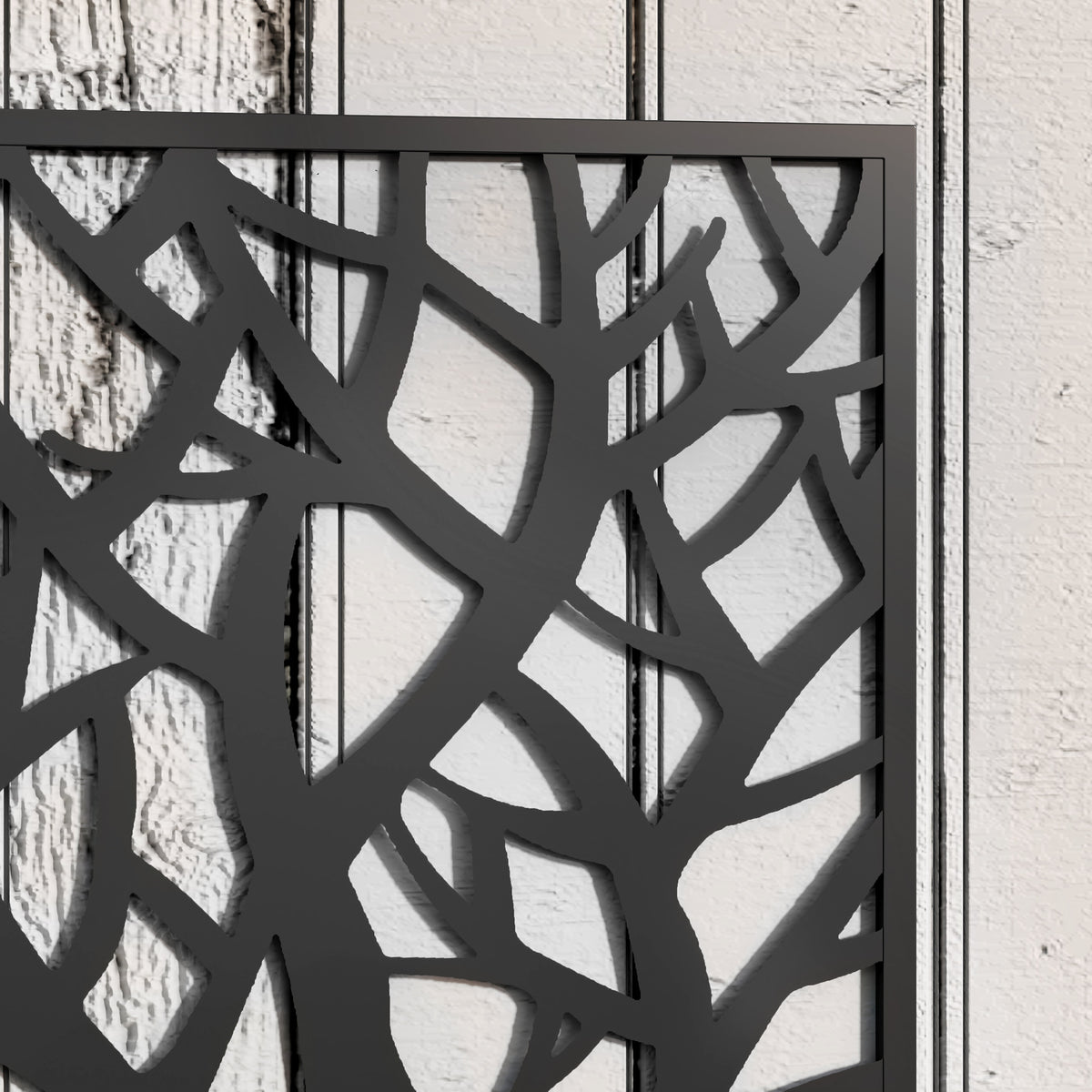 Outsunny Outdoor Metal Planter, with Back Trellis - Black