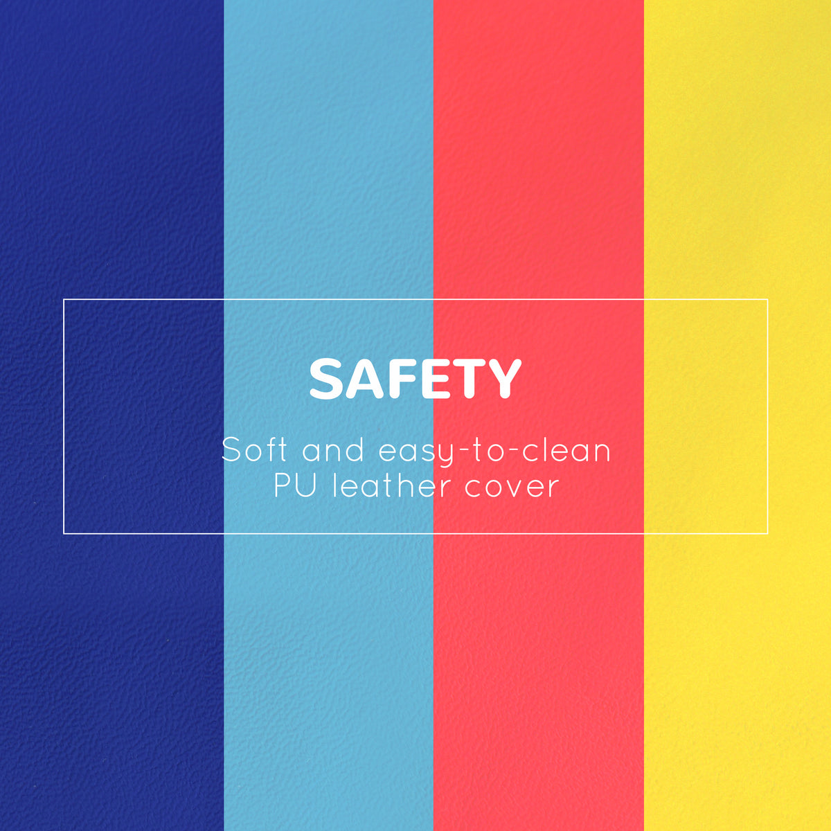 HOMCOM foam play set cover in blue, cyan, red and yellow textured panels