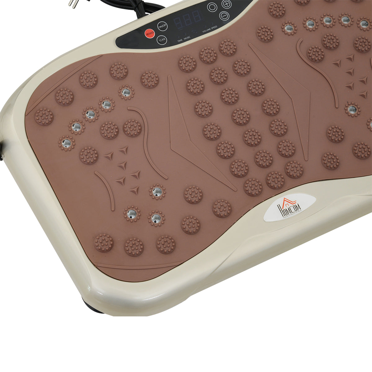 HOMCOM Vibration Plate Exercise Machine, Quiet Vibrating Plate for Weight Loss and Lymphatic Drainage with Resistance Bands, Remote Control, 99 Speed Levels