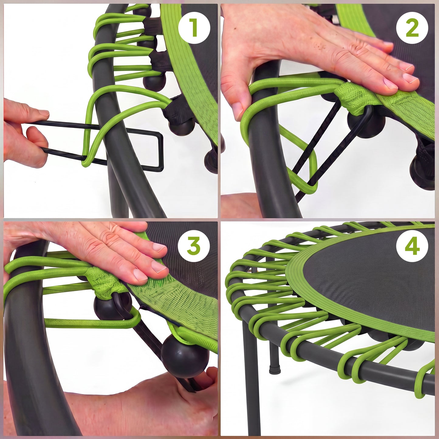 SPORTNOW 40" Foldable Fitness Trampoline Rebounder with Handle, Green