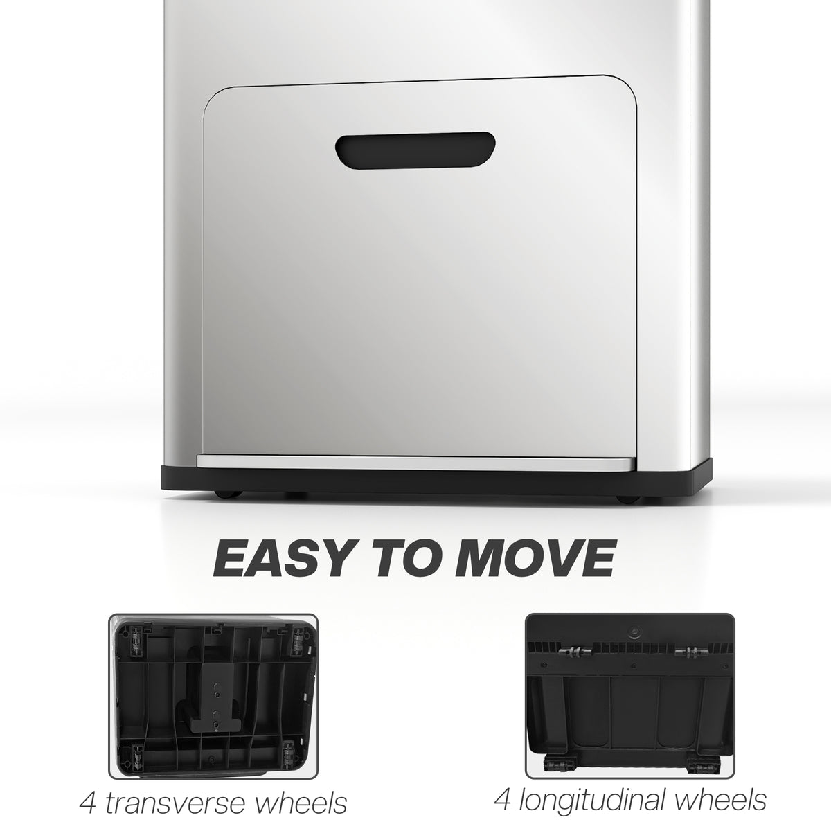 HOMCOM bin with lower compartment and four wheels for moving