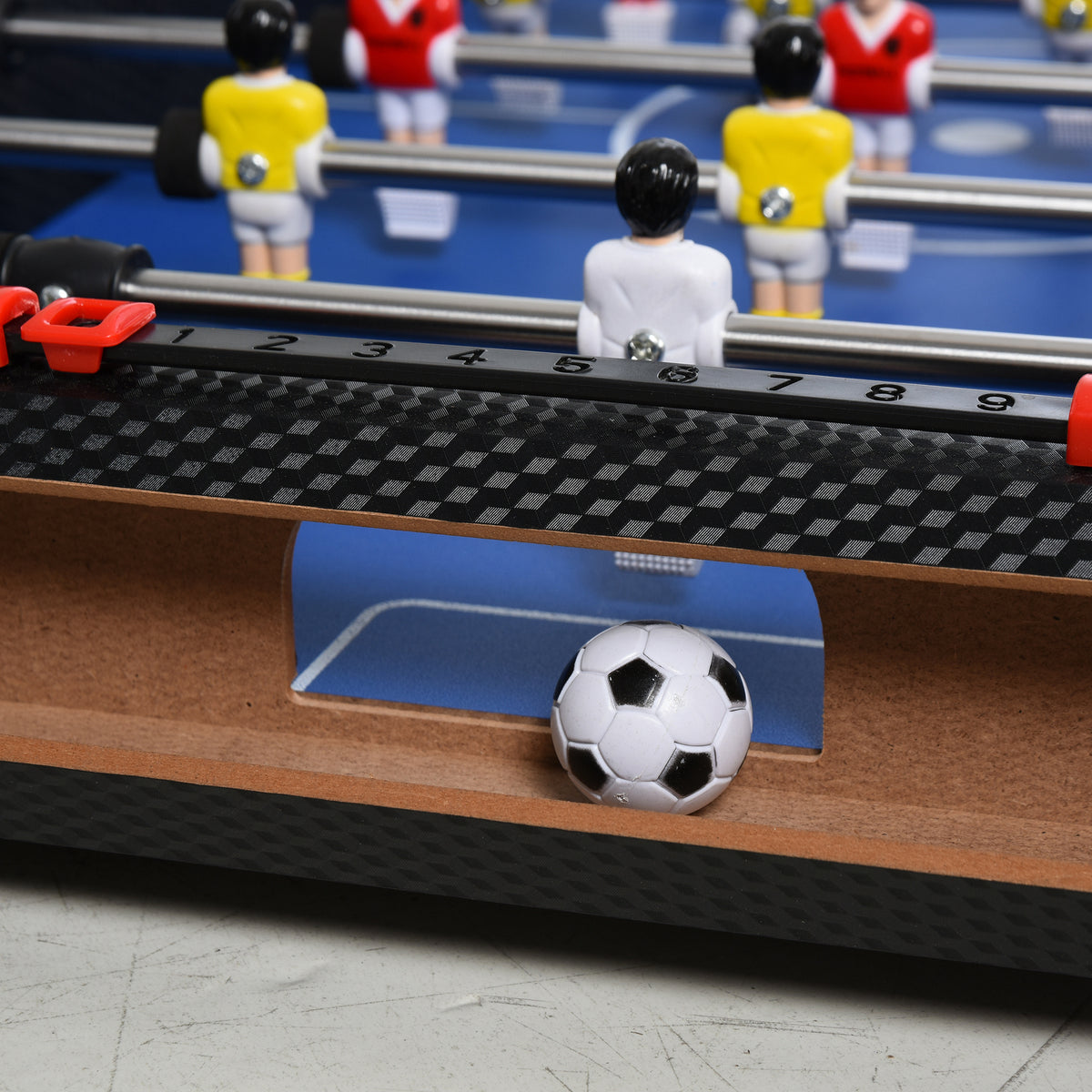 HOMCOM 29 Inch Mini Tabletop Football Foosball Gaming Table Play Fun Game 74.5L x 36.1W x 12H CM