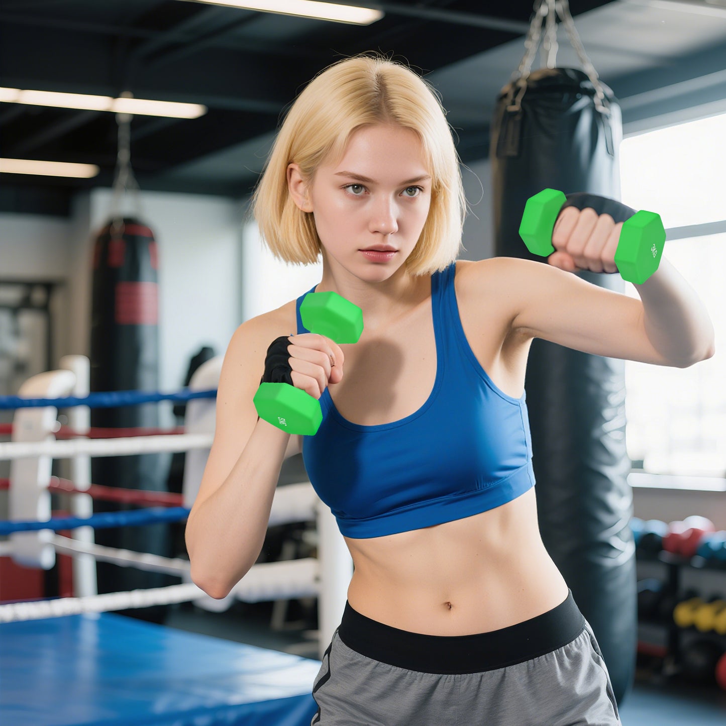 SPORTNOW Hex Dumbbells Set with Dumbbell Rack, Hand Weights for Strength Training Weight Lifting, 2 x 1kg, 2 x 2kg, 2 x 3kg