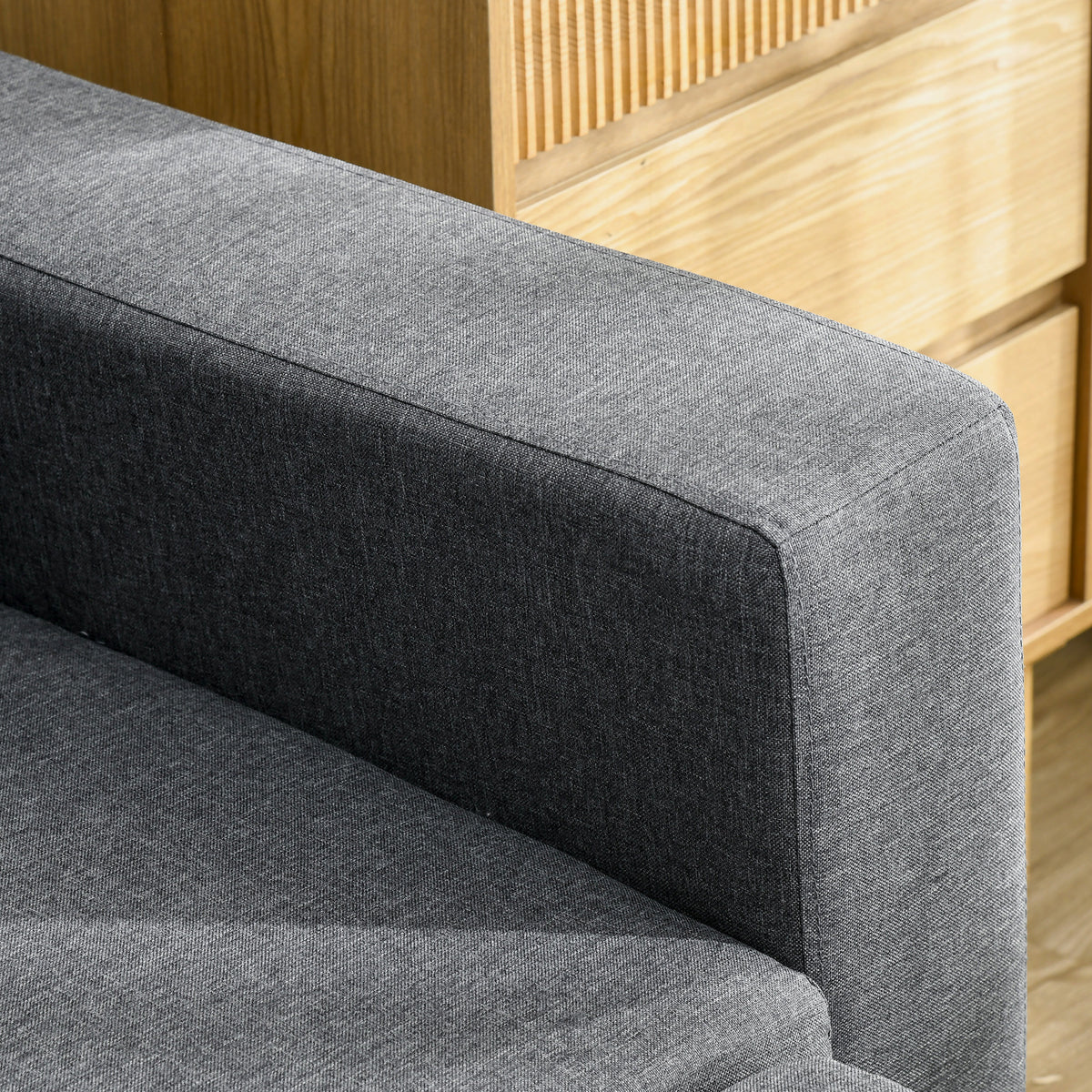 HOMCOM 3 Seater Sofa Bed with Storage, Delivered to Your Home for Free, Dark Grey