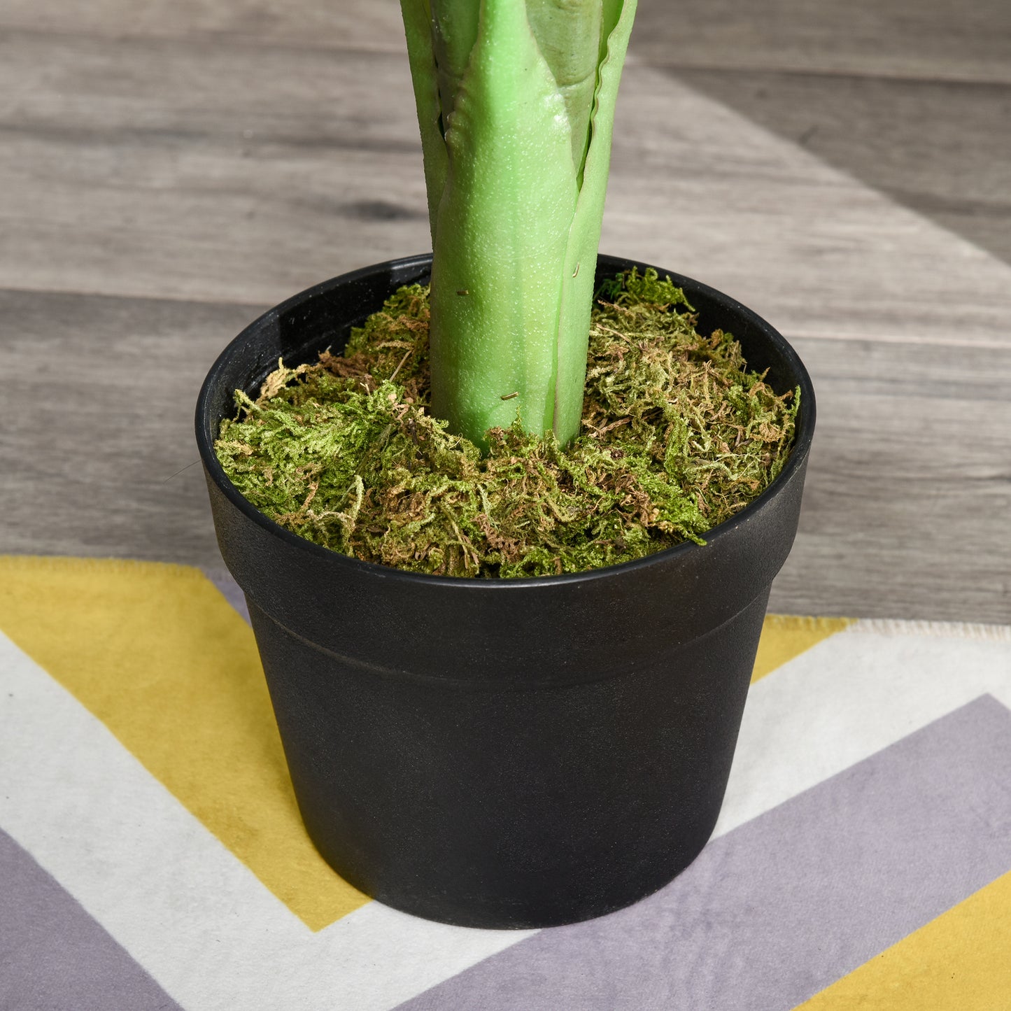 Outsunny Decorative Artificial Monstera Plants in Pot Fake Plants for Home Indoor Outdoor Decor, 85cm