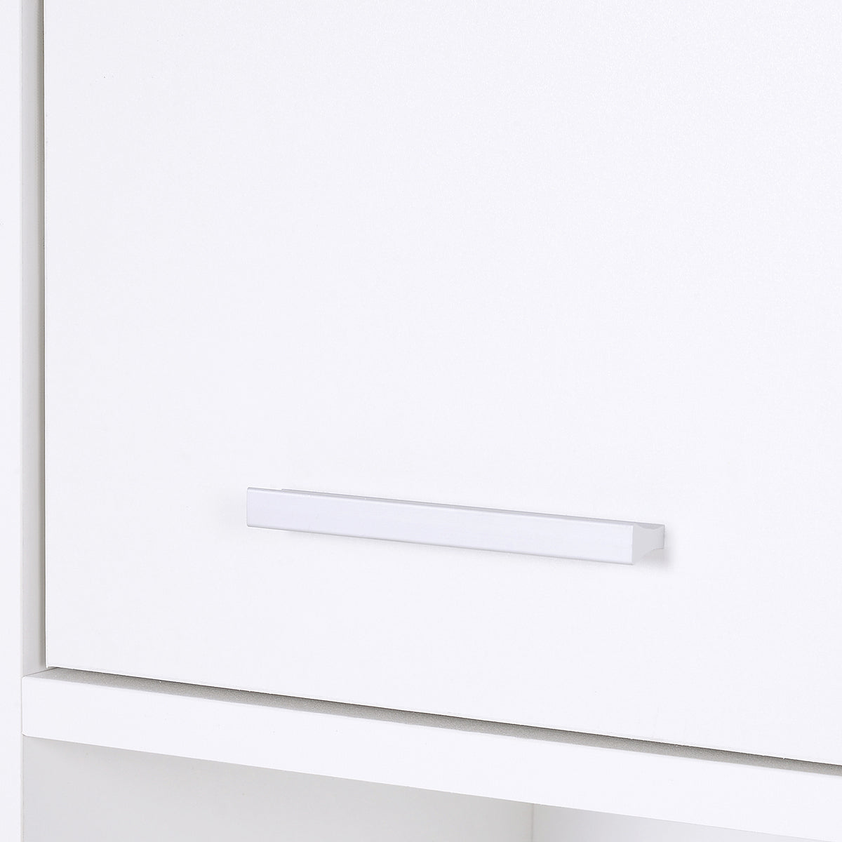 HOMCOM Tall Bathroom Storage Cabinet with Three-position Adjustable Shelves For Neutral Style, Hallway White