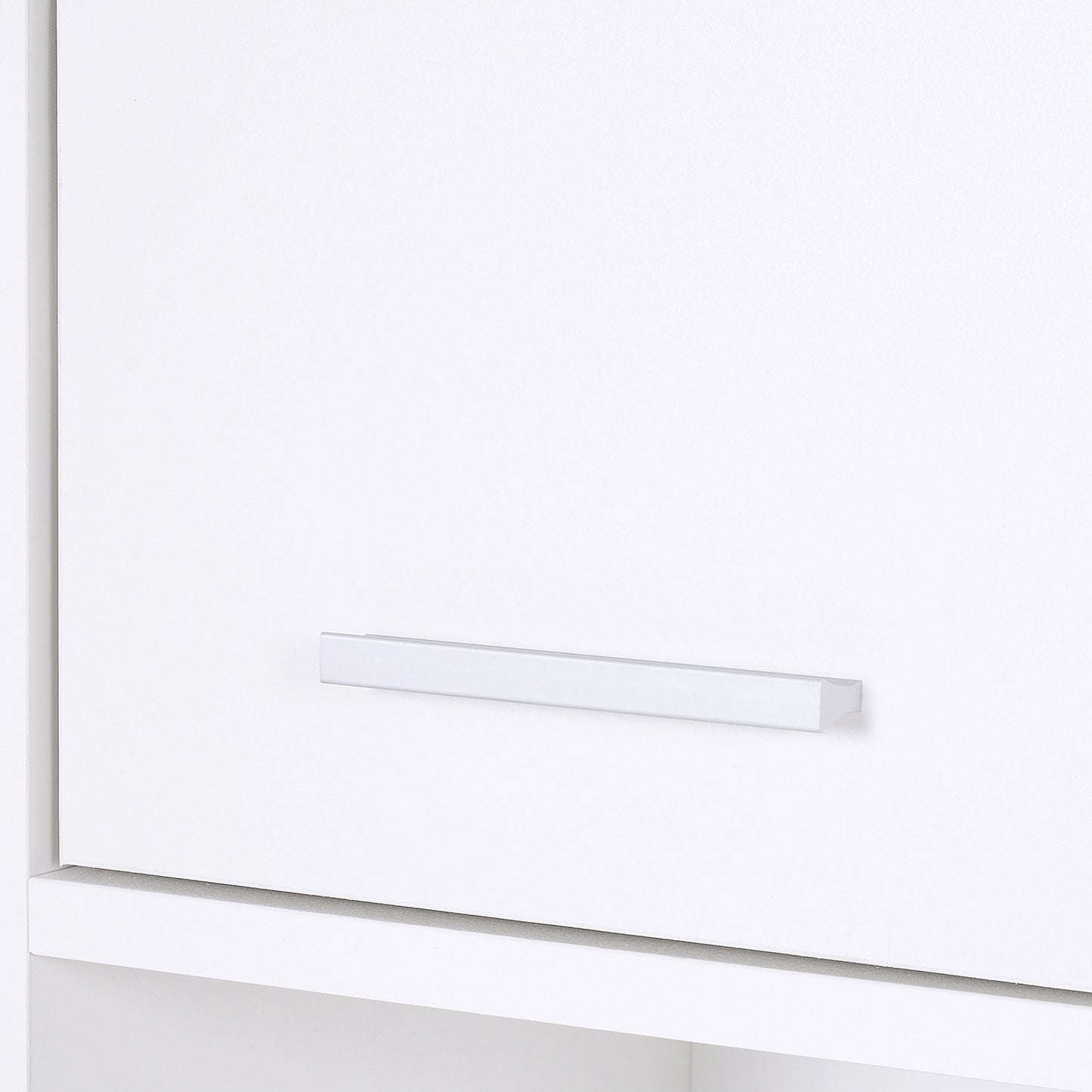 HOMCOM Tall Bathroom Storage Cabinet with Three-position Adjustable Shelves For Neutral Style, Hallway White
