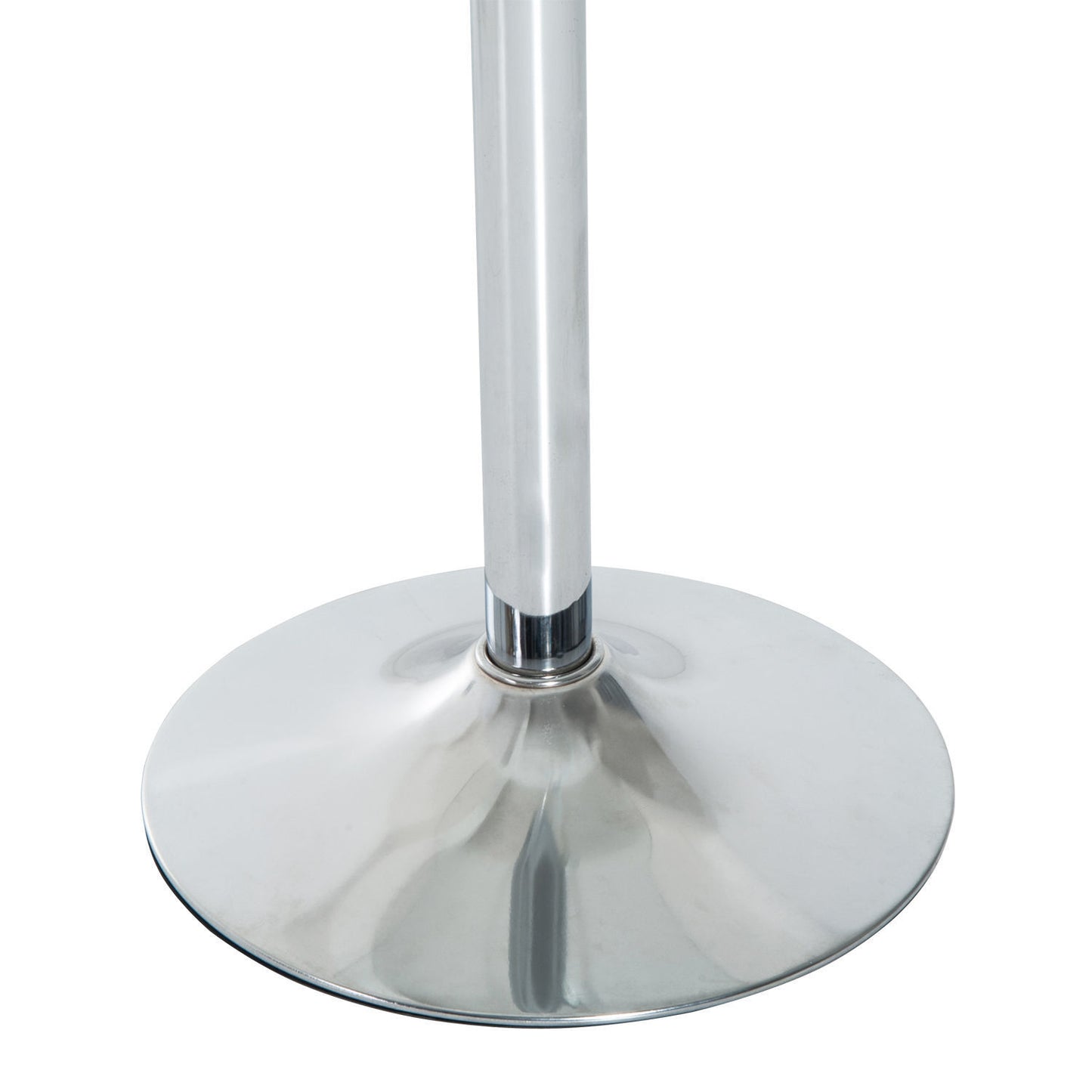 HOMCOM Round Dining Table, Modern Dining Room Table with Tempered Glass Top, Steel Base, Space Saving Small Bar Table