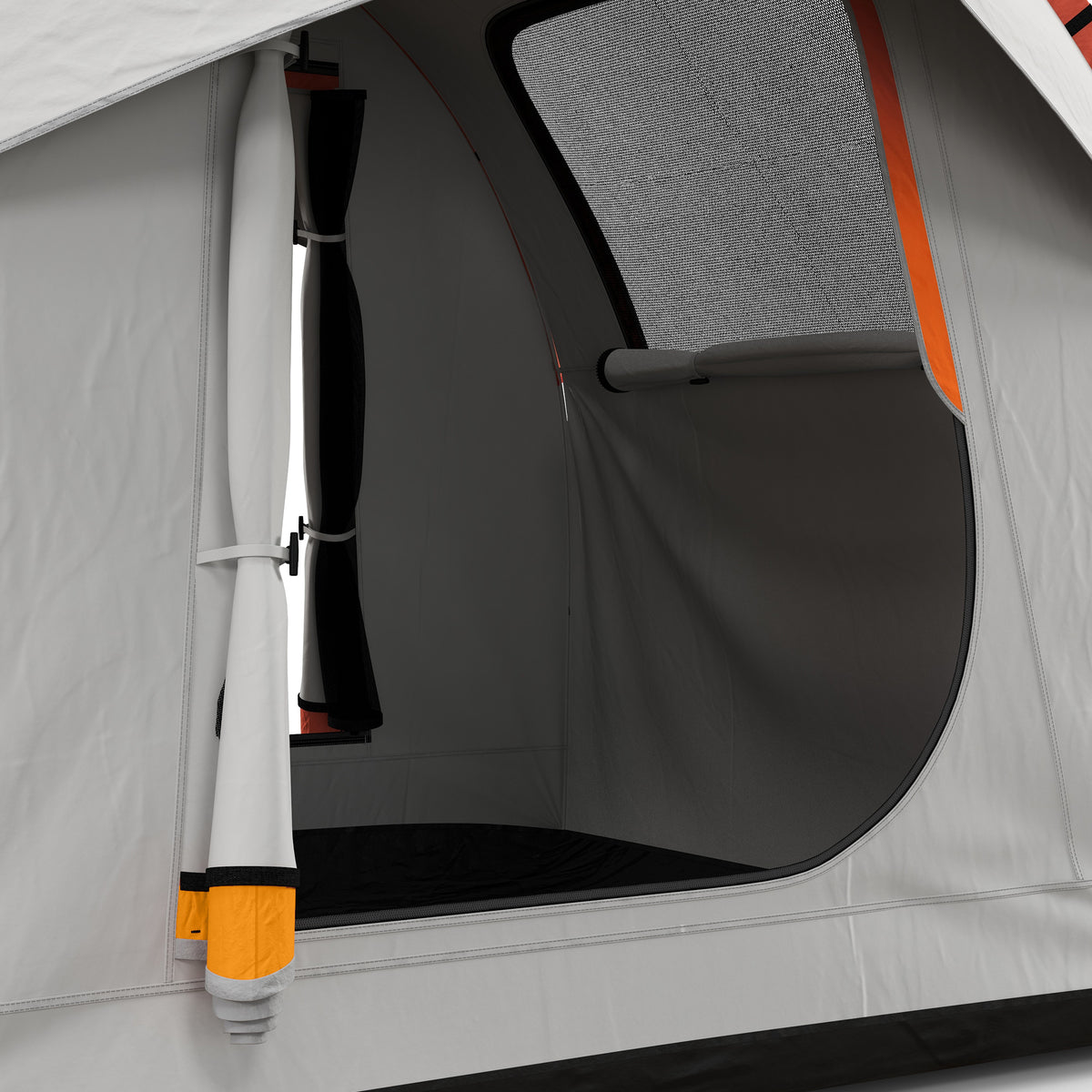 Outsunny SUV Car Tent for Camping, Waterproof PU2000mm, 5 Man Tailgate Tent, 2.4 x 2.1 m, Grey and Orange